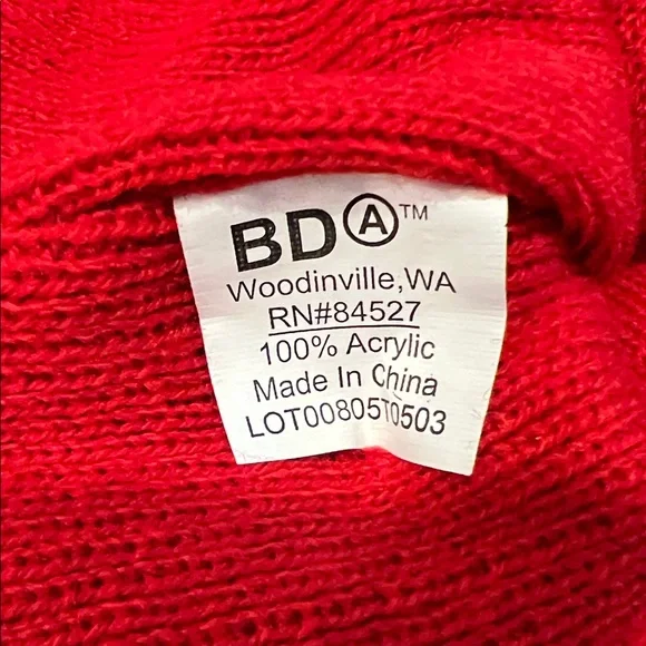 Phillies Kids Pom-Pom Beanie - Red and Gray - Picture 4 of 5